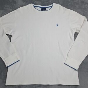 Polo by Ralph Lauren White Sweatshirt with Blue Accents